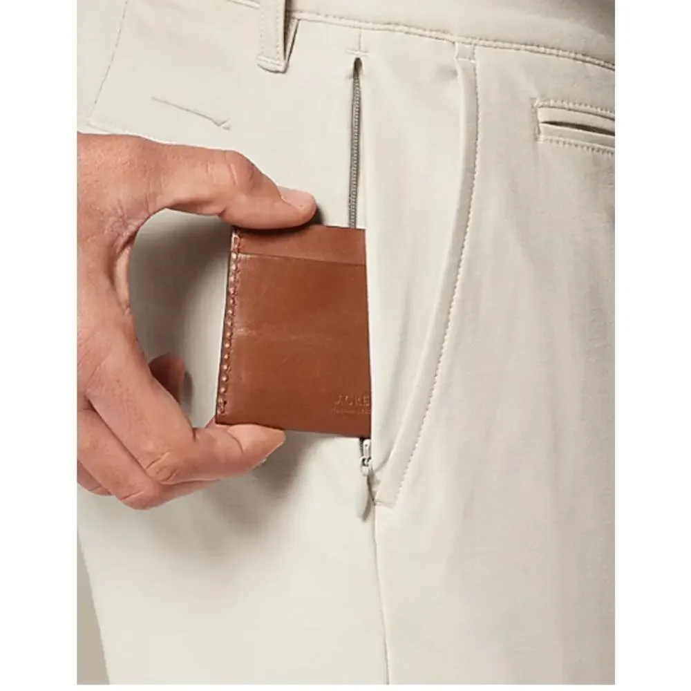 J Crew Mens Slim Fit Tech Pants 32 x 34 Ashen Taupe Chinos Tan CG696 J.Crew